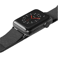 Bracelet en acier inoxydable de Laut pour Apple Watch de 42 mm/44 mm/45 mm - Noir