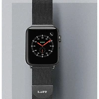 Bracelet en acier inoxydable de Laut pour Apple Watch de 42 mm/44 mm/45 mm - Noir