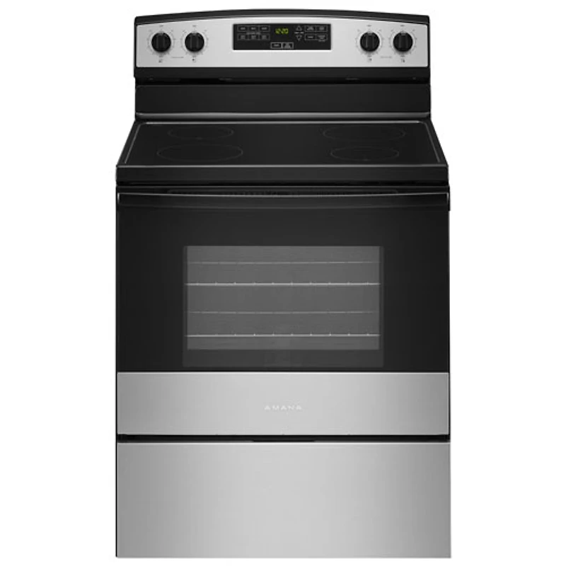 Cuisinière électrique autonome 4,8 pi³ 30 po d'Amana (YAER6303MMS - Acier inoxydable