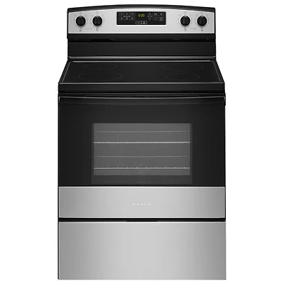 Cuisinière électrique autonome 4,8 pi³ 30 po d'Amana (YAER6303MMS - Acier inoxydable