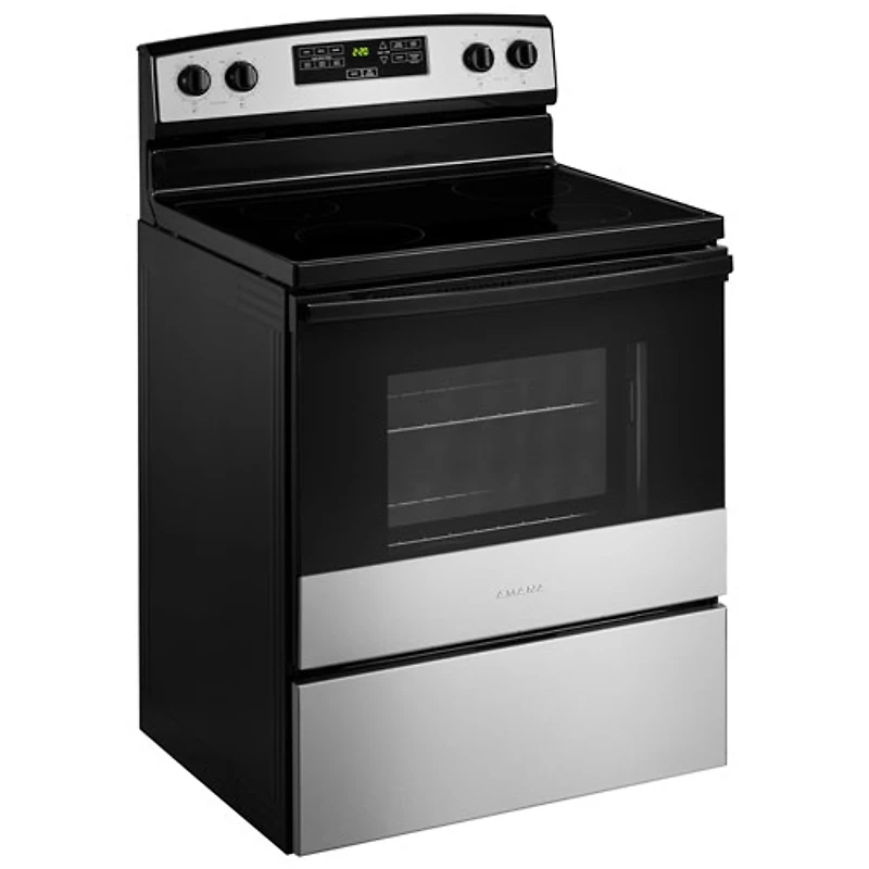 Cuisinière électrique autonome 4,8 pi³ 30 po d'Amana (YAER6303MMS - Acier inoxydable