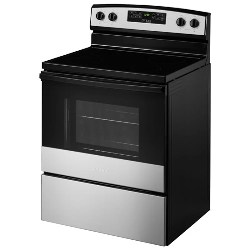 Cuisinière électrique autonome 4,8 pi³ 30 po d'Amana (YAER6303MMS - Acier inoxydable