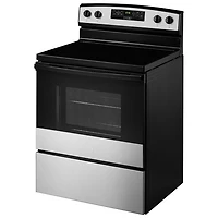 Cuisinière électrique autonome 4,8 pi³ 30 po d'Amana (YAER6303MMS - Acier inoxydable