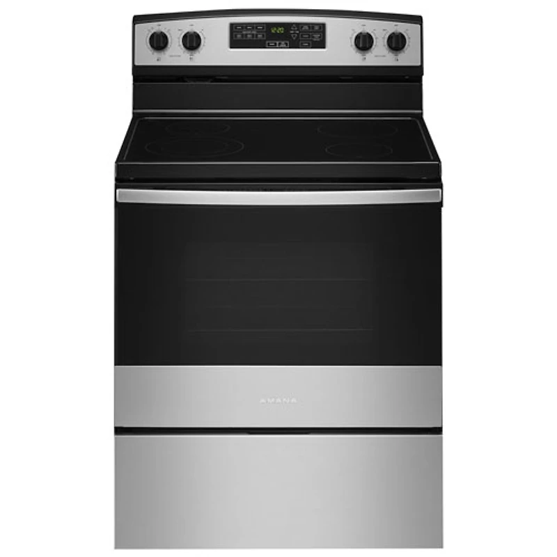 Amana 30" 4.8 Cu. Ft. Self-Clean Freestanding Electric Range (YAER6603SMS) - Stainless Steel