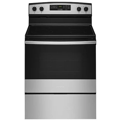 Cuisinière électrique autonome à four autonettoyant 30 po 4,8 pi³ d'Amana (YAER6603SMS) - Acier inoxydable