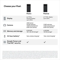 Bell Google Pixel 6a 128GB - Charcoal - Monthly Financing