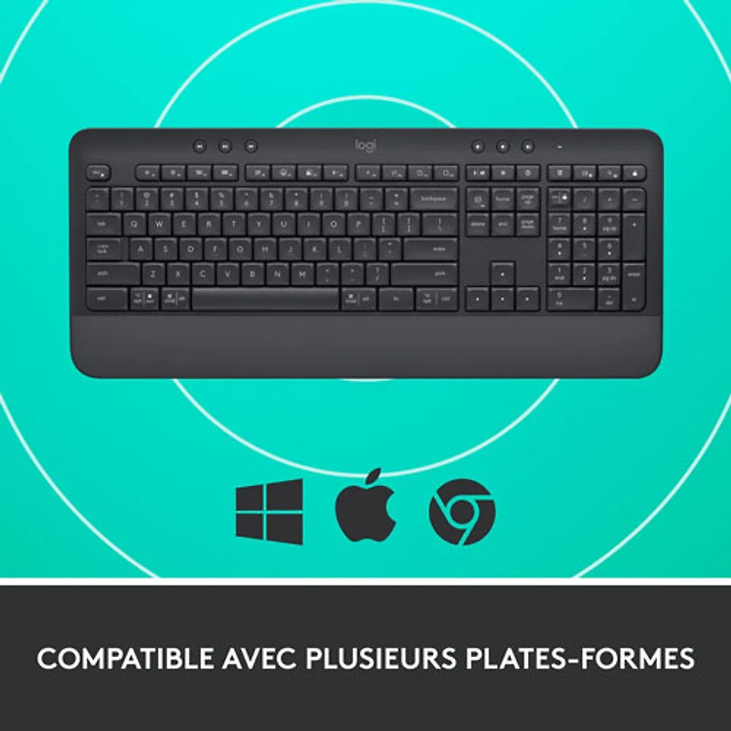 Clavier Bluetooth pleine grandeur SIGNATURE K650 de Logitech - Graphite