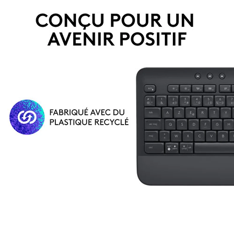 Clavier Bluetooth pleine grandeur SIGNATURE K650 de Logitech - Graphite