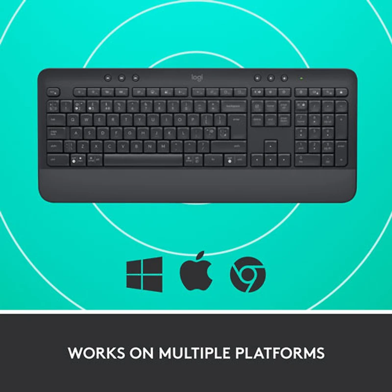 Clavier Bluetooth pleine grandeur SIGNATURE K650 de Logitech - Graphite