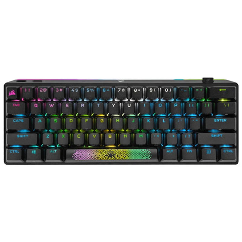 Mini clavier de jeu mécanique sans fil rétroéclairé Bluetooth Cherry MX RGB Red 60 % K70 de Corsair - Anglais