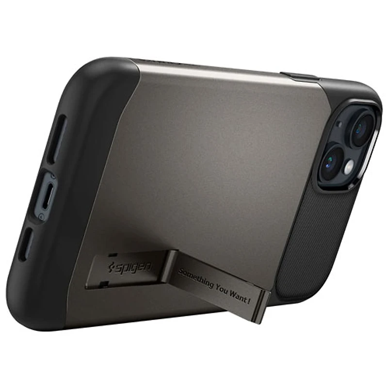 Spigen Slim Armor Fitted Hard Shell Case for iPhone 14/13 - Gunmetal