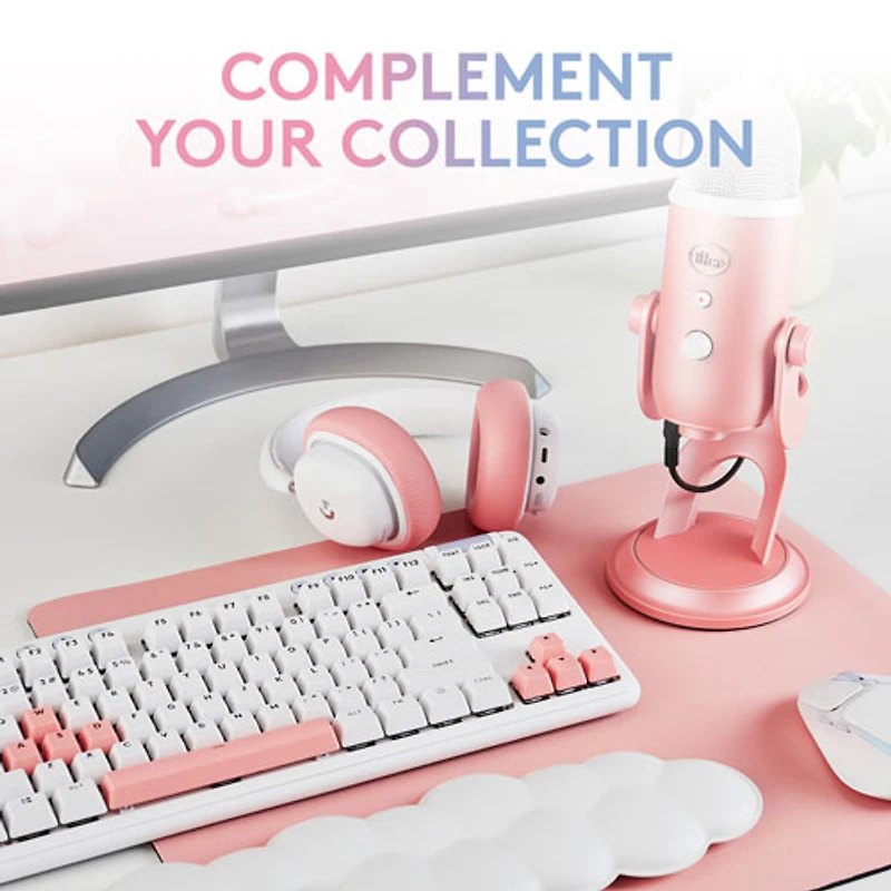 Logitech Aurora Collection Blue Yeti USB Condenser Gaming Microphone with Streamlabs Themes - Pink Dawn