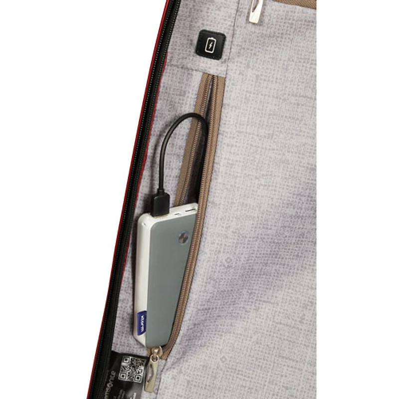 Valise de cabine rigide de 20,3 po extensible C-Lite de Samsonite - Rouge chili