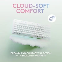 Logitech G Aurora Collection G715 Bluetooth Backlit Mechanical GX Brown Tactile Gaming Keyboard - White Mist