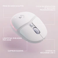 Logitech G Aurora Collection G705 8200 DPI Bluetooth Optical Gaming Mouse - White Mist