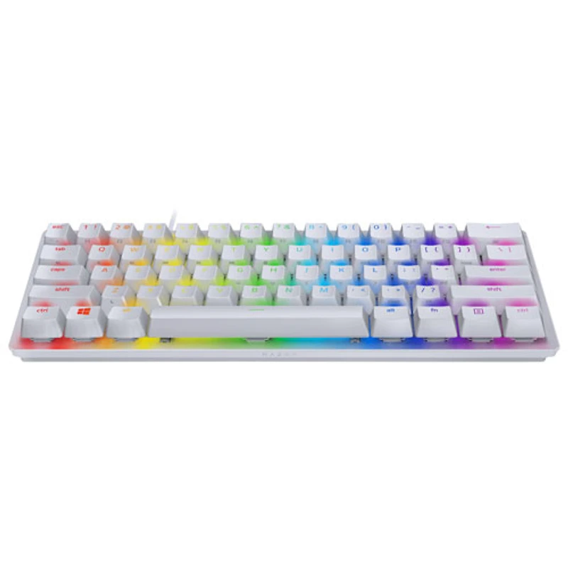 Razer Hunstman Backlit Mechanical Doubleshot PBT Clicky TKL Ergonomic Gaming Keyboard -Mercury -English