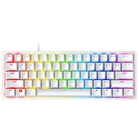 Razer Hunstman Backlit Mechanical Doubleshot PBT Clicky TKL Ergonomic Gaming Keyboard -Mercury -English