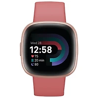 Montre intelligente Versa 4 de Fitbit avec Fitbit Premium et moniteur de fréquence cardiaque - Sable rose