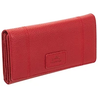 Pochette-portefeuille RFID à trois volets en cuir véritable Pebble de Mancini