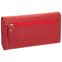 Pochette-portefeuille RFID à trois volets en cuir véritable Pebble de Mancini