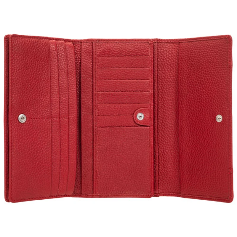 Pochette-portefeuille RFID à trois volets en cuir véritable Pebble de Mancini