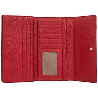 Pochette-portefeuille RFID à trois volets en cuir véritable Pebble de Mancini