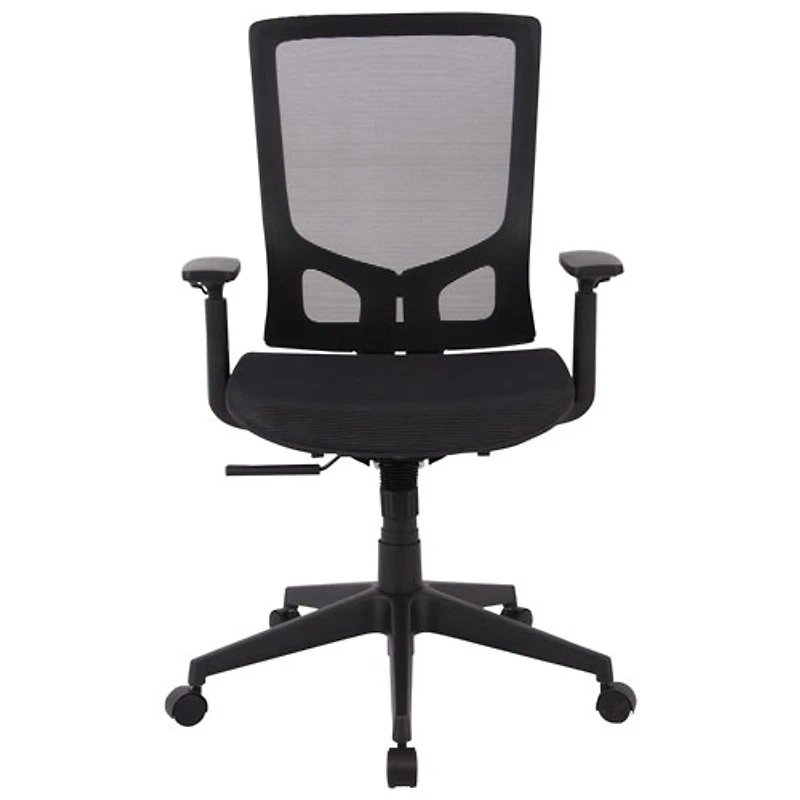 Fauteuil de bureau en tissu maillé à dossier mi-hauteur TygerClaw - Noir