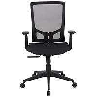 Fauteuil de bureau en tissu maillé à dossier mi-hauteur TygerClaw - Noir