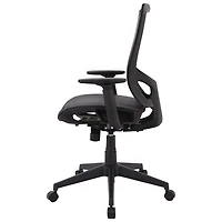 Fauteuil de bureau en tissu maillé à dossier mi-hauteur TygerClaw - Noir