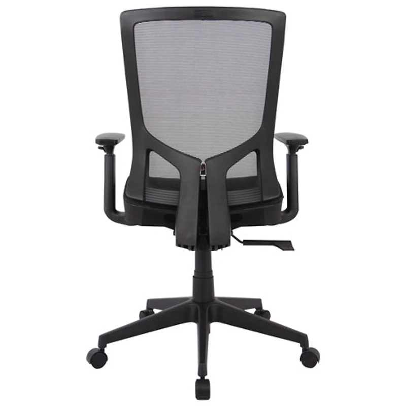 Fauteuil de bureau en tissu maillé à dossier mi-hauteur TygerClaw - Noir