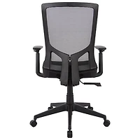 Fauteuil de bureau en tissu maillé à dossier mi-hauteur TygerClaw - Noir