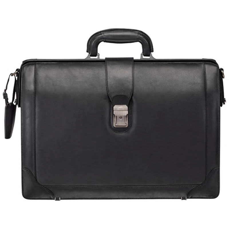 Mancini Milan 17.3" Laptop Briefcase Bag - Black
