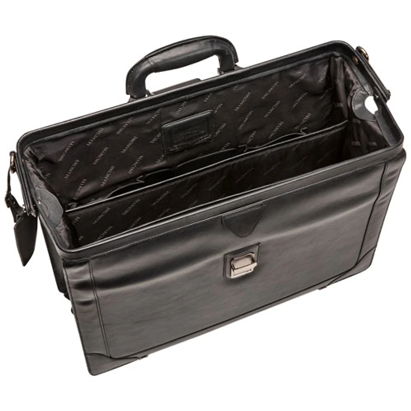 Mancini Milan 17.3" Laptop Briefcase Bag - Black