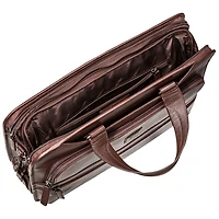 Mallette pour portable à trois compartiments Milan de Mancini de 15,6 po - Brun