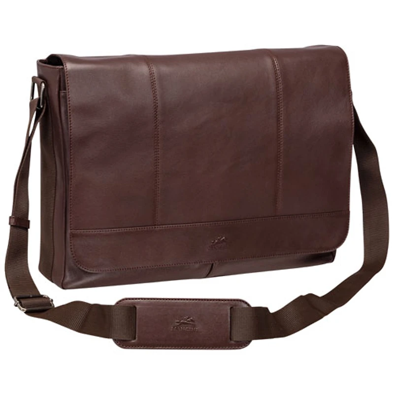 Mancini Milan 15" Laptop Messenger Bag - Brown