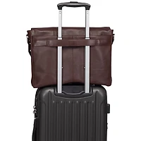 Mancini Milan 15" Laptop Messenger Bag - Brown