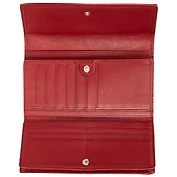 Pochette-portefeuille RFID à trois volets en cuir véritable Motif tressé de Mancini