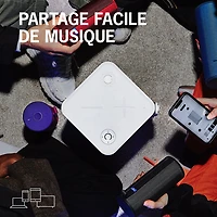 Haut-parleur de fête sans fil Bluetooth à l'épreuve des éclaboussures HYPERBOOM d'Ultimate Ears - Blanc