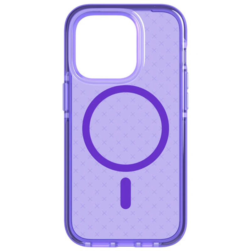 tech21 Evo Check Fitted Soft Shell Case for iPhone 14 Pro - Wondrous Purple
