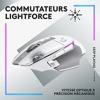 Souris jeu optique sans fil 25 000 ppp G502 X PLUS de Logitech - Blanc - Exclusivité Best Buy