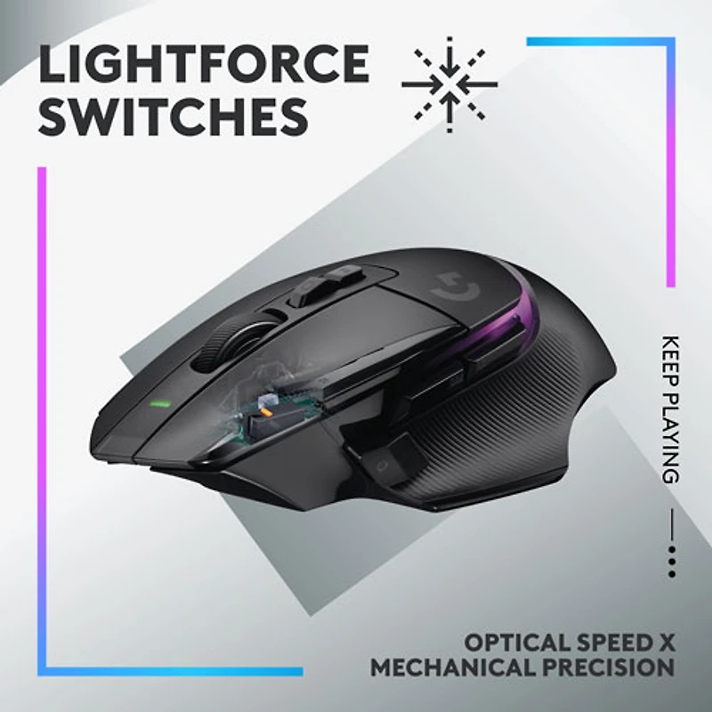 Logitech G502 X PLUS 25000 DPI Wireless Optical Gaming Mouse - Black