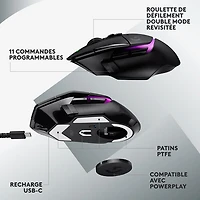 Logitech G502 X PLUS 25000 DPI Wireless Optical Gaming Mouse - Black