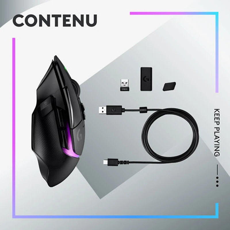 Logitech G502 X PLUS 25000 DPI Wireless Optical Gaming Mouse - Black