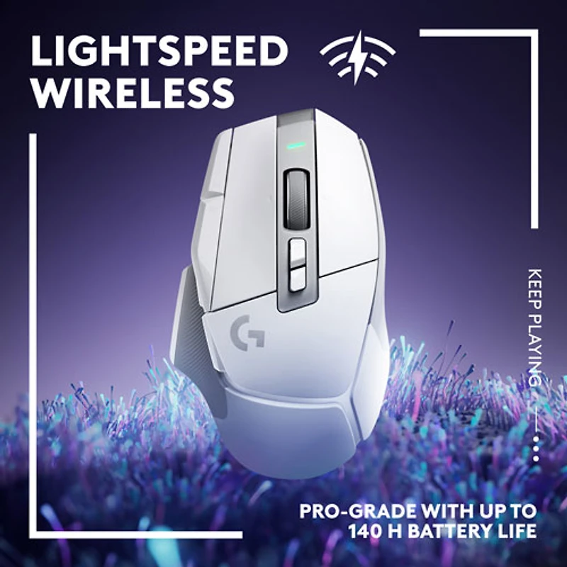 Souris de jeu optique sans fil de 25 000 ppp G502 X LIGHTSPEED de Logitech - Blanc