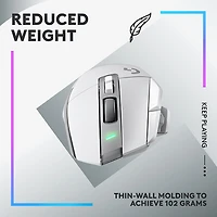 Souris de jeu optique sans fil de 25 000 ppp G502 X LIGHTSPEED de Logitech - Blanc