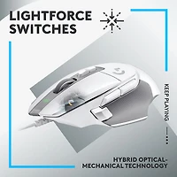 Souris de jeu optique de 25 000 ppp G502 X de Logitech - Blanc