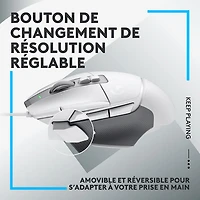 Souris de jeu optique de 25 000 ppp G502 X de Logitech - Blanc