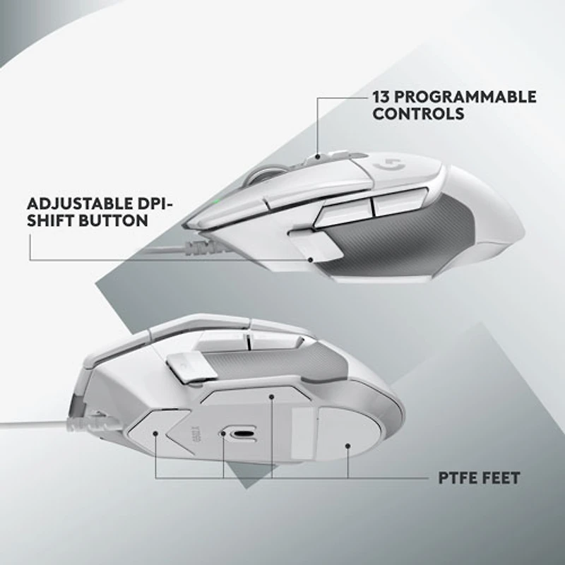 Souris de jeu optique de 25 000 ppp G502 X de Logitech - Blanc
