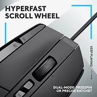 Souris de jeu optique de 25 000 ppp G502 X de Logitech - Noir