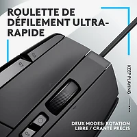 Souris de jeu optique de 25 000 ppp G502 X de Logitech - Noir